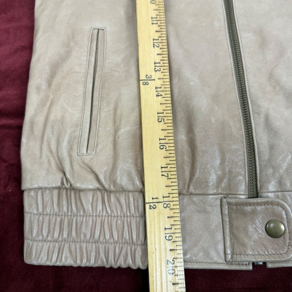 Alice + Olivia Tan Leather Jacket - Picture 6 of 7